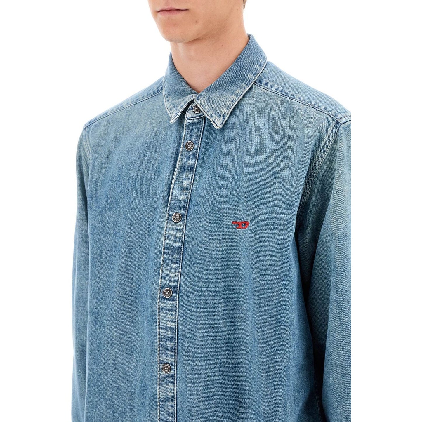 Diesel denim d-simply Shirts Diesel Light Slate Gray
