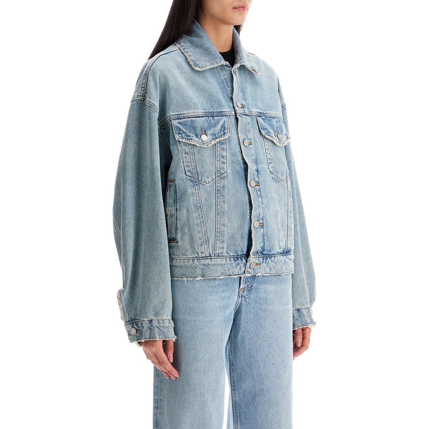 Agolde denim dalton balloon jacket with Jackets Agolde