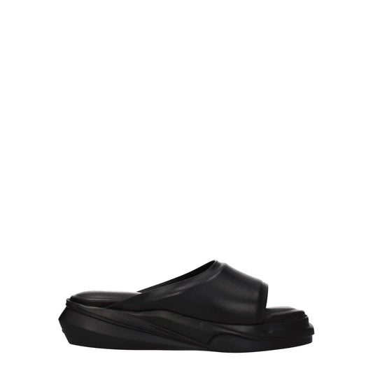 Alyx Black Leather Slippers Alyx