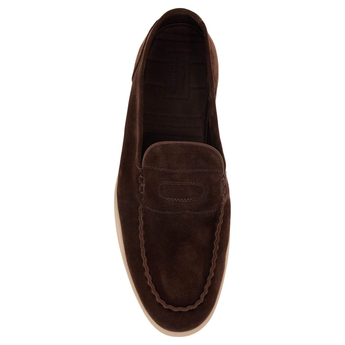 John Lobb dark brown suede casual shoes with velcro closure Lace-ups John Lobb Black