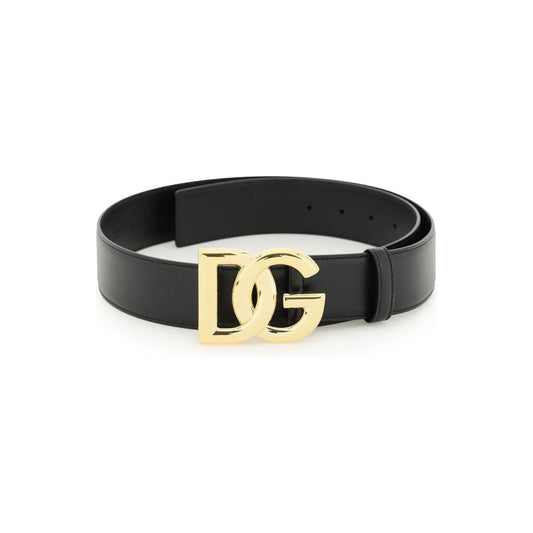 Dolce & Gabbana leather belt with logo buckle Belts Dolce & Gabbana