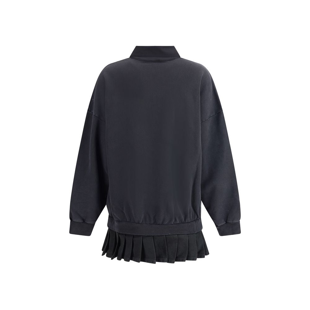 Balenciaga Black Cotton Casual Dress Balenciaga