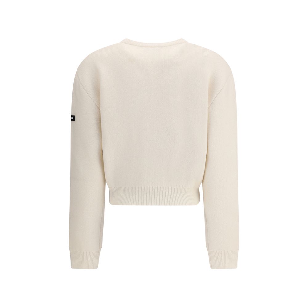 Balenciaga White Wool Sweatshirt Balenciaga