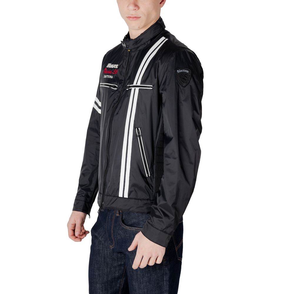 Blauer Black Polyamide Biker Jacket Blauer