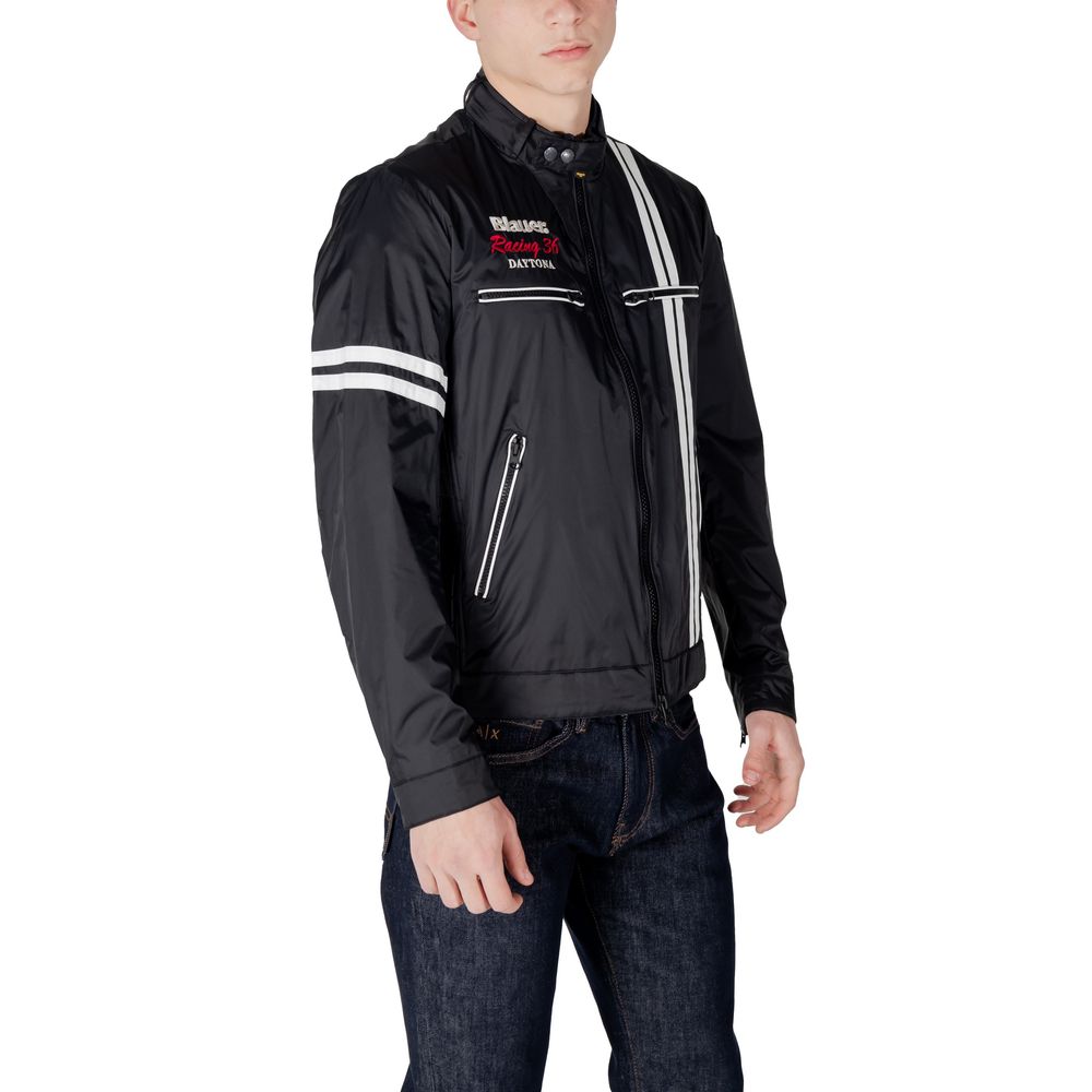 Blauer Black Polyamide Biker Jacket Blauer
