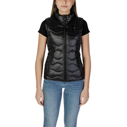 Blauer Black Polyamide Sleveless Jacket Blauer