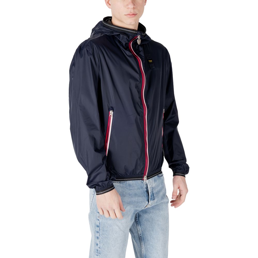 Blauer Blue Polyamide Shell Jacket Blauer