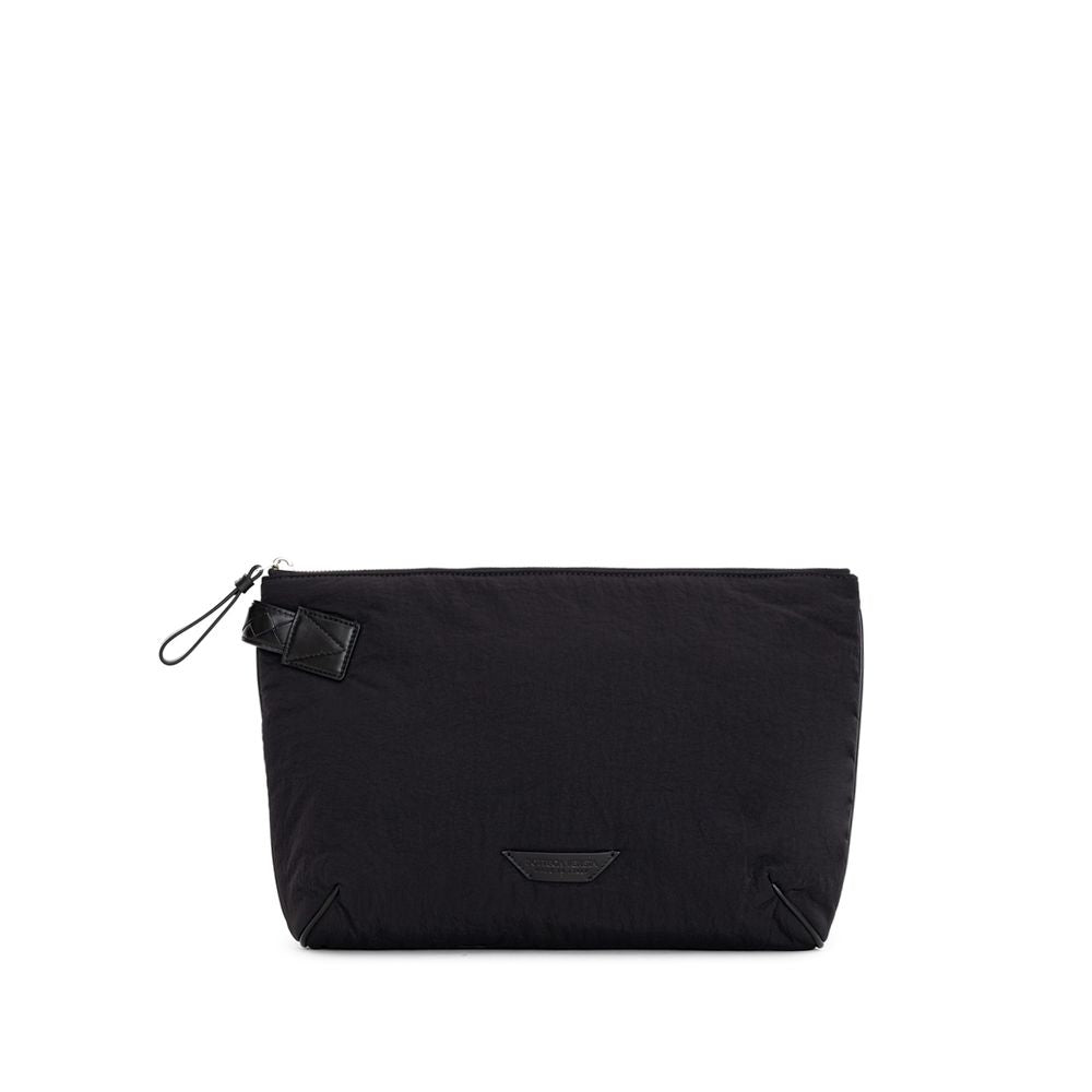 Bottega Veneta Black Nylon Clutch Bag