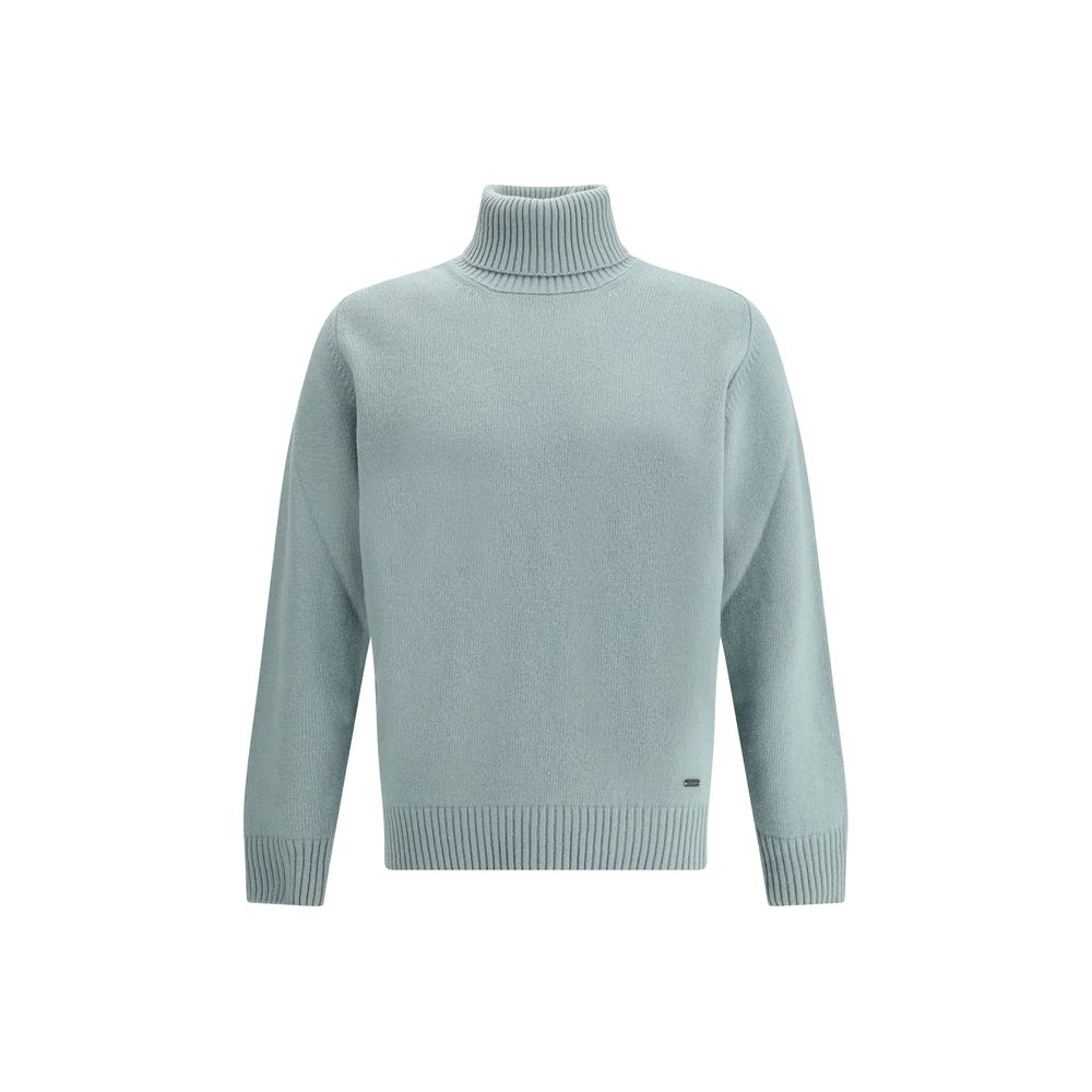 Brooksfield Bicolor Fleece Wool Turtleneck