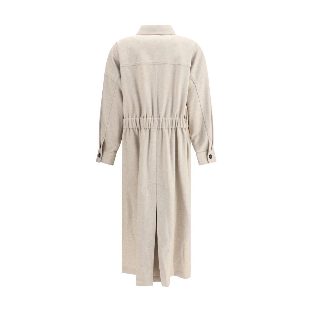 Brunello Cucinelli Beige Wool Coat