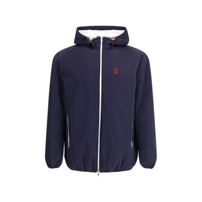 Brunello Cucinelli Blue Nylon Shell Jacket