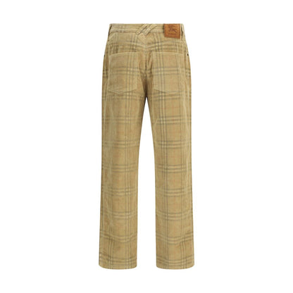 Burberry Brown Cotton Casual Pants
