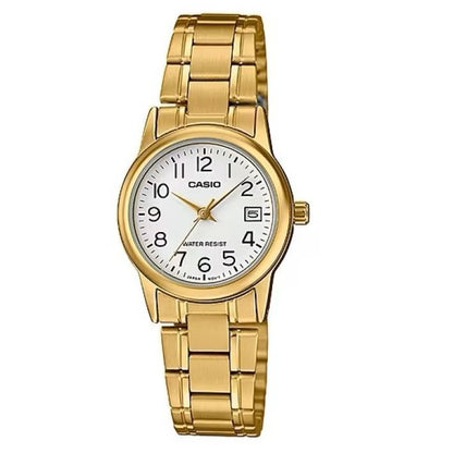 CASIO COLLECTION Mod. LADY DATE, GOLD - WHITE