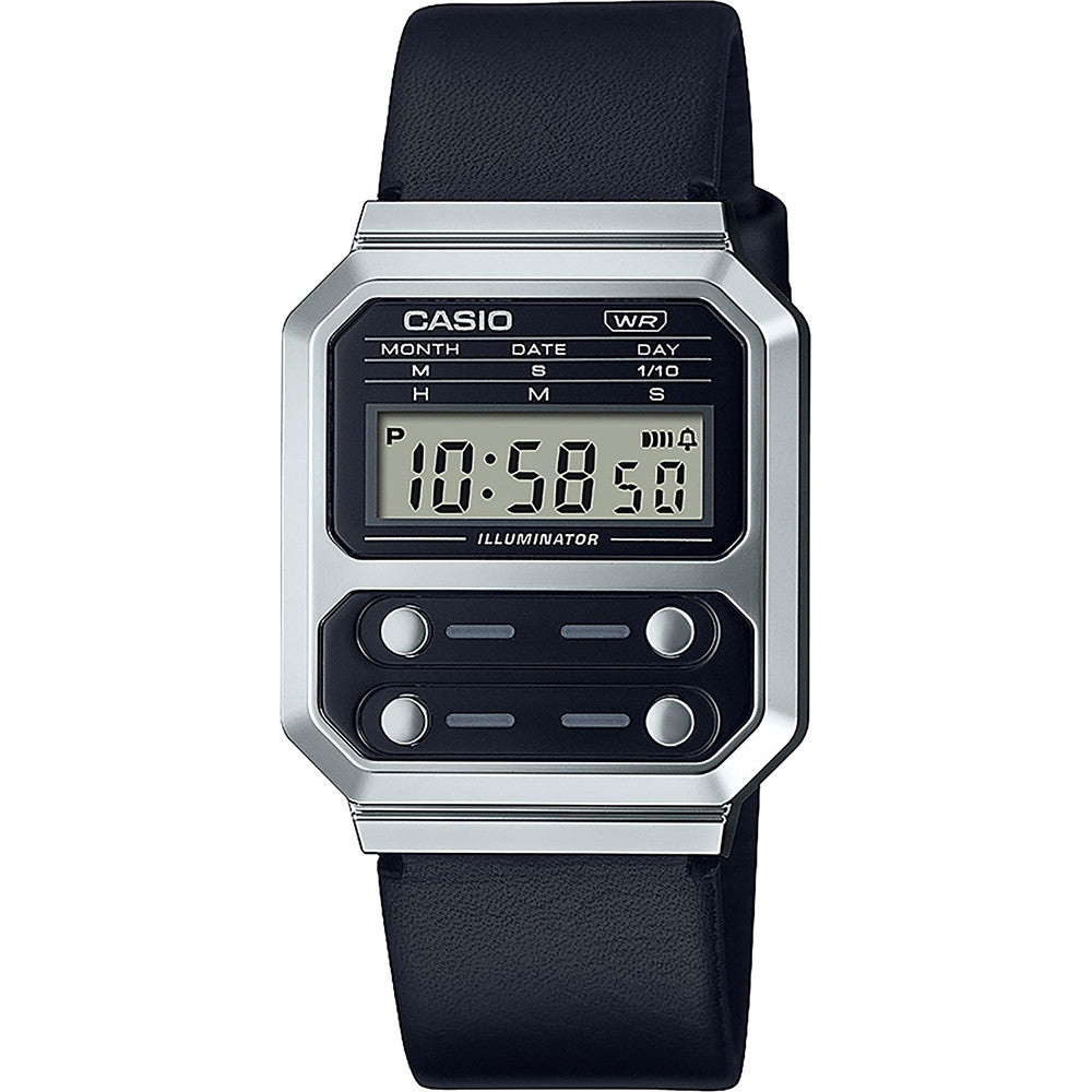CASIO VINTAGE Mod. EDGY COLLECTION LEATHER - BLACK