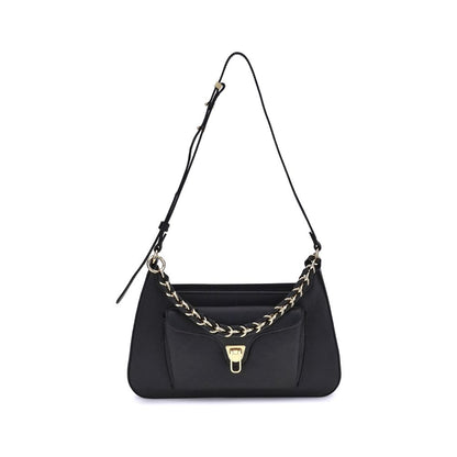 Coccinelle Black Calf Leather Bos Taurus Shoulder Bag Coccinelle