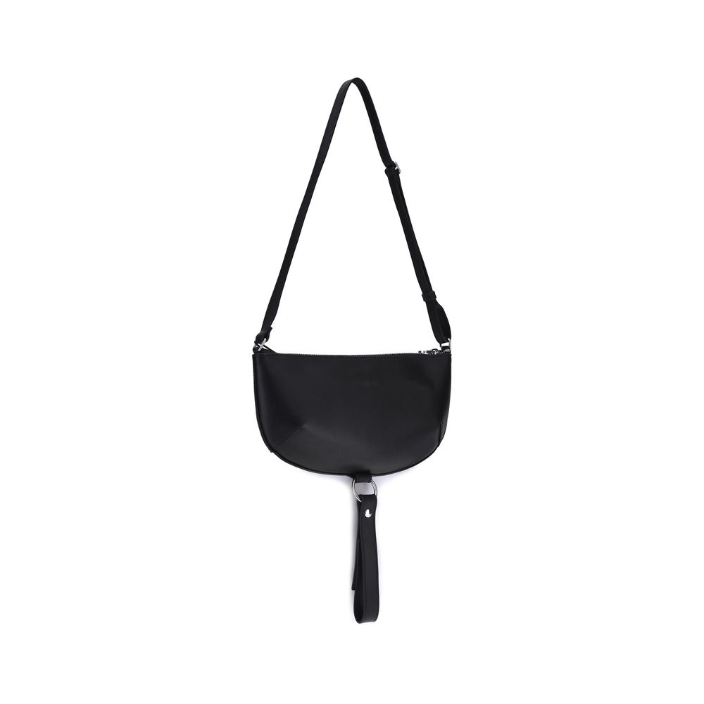 Courrèges Black Calf Leather Bos Taurus Shoulder Bag Courrèges