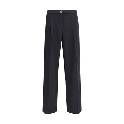 Cruna Black Polyester Casual Pants Cruna