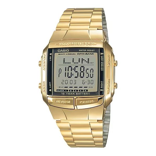 CASIO VINTAGE Mod. DATA BANK - ILLUMINATOR, TELEMEMO, 10 YEAR BATTERY - GOLD
