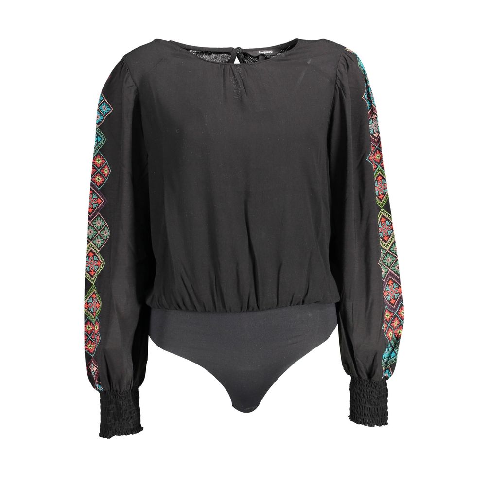 Desigual Black Viscosa Women Bodysuit Desigual