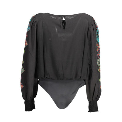 Desigual Black Viscosa Women Bodysuit Desigual