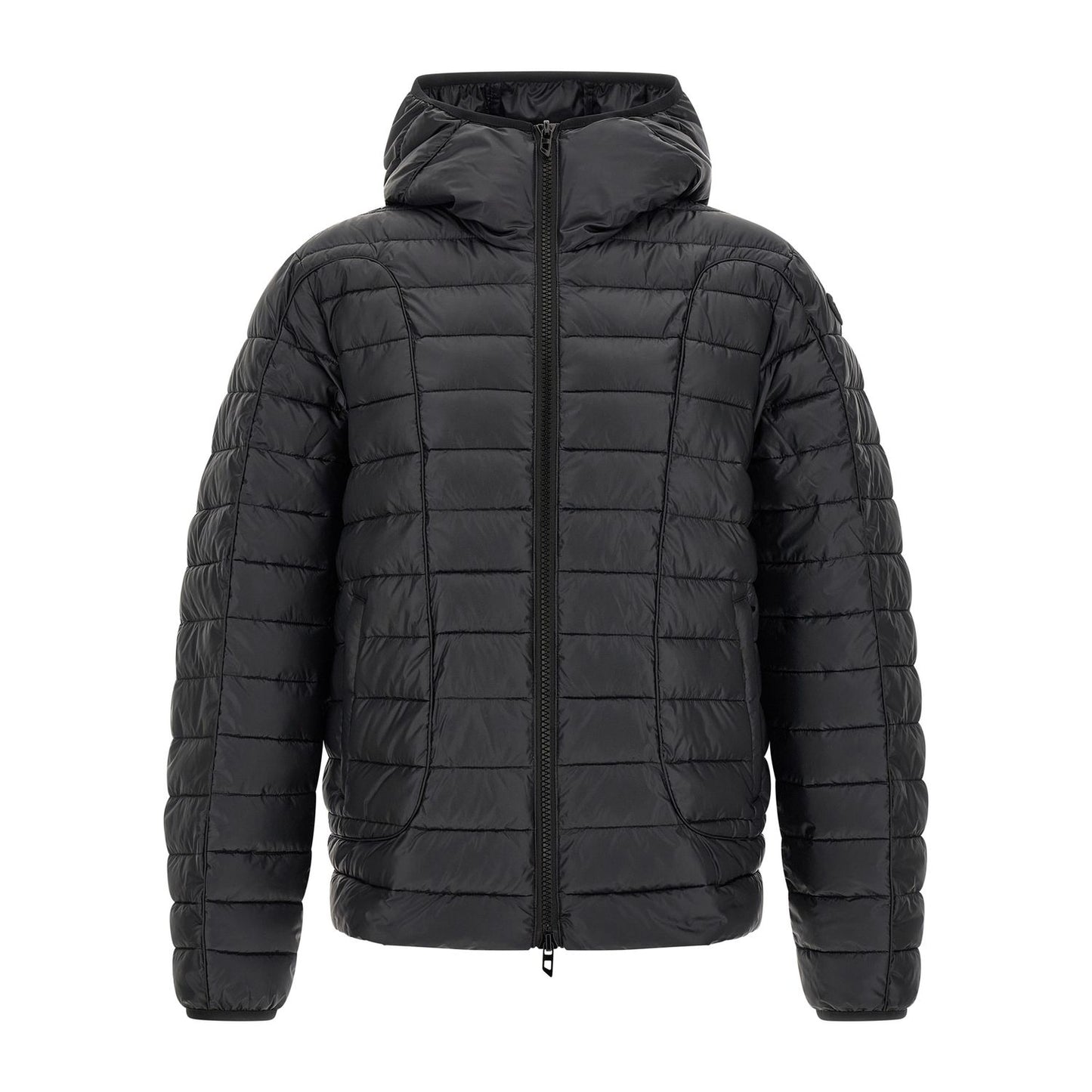 Diesel Black Polyester Full-Length Jacket