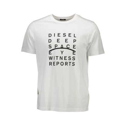 Diesel White Cotton Men T-Shirt