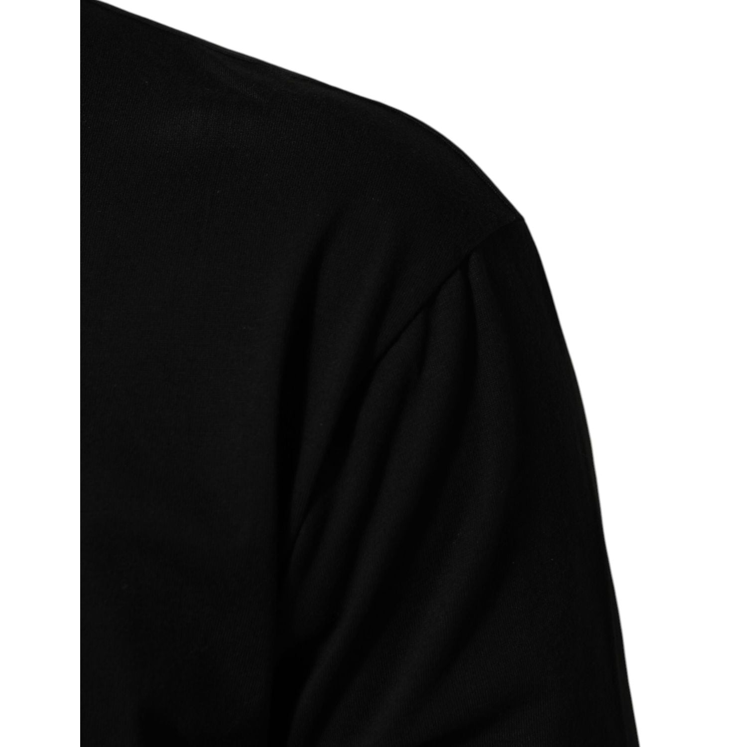 Dolce & Gabbana Black Statement Cotton Men Crew Neck T-shirt