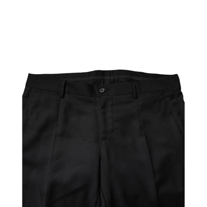 Dolce & Gabbana Black Wool Single Breasted 2 Piece Suit