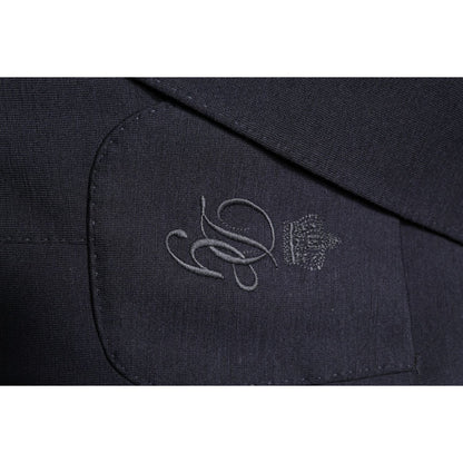 Dolce & Gabbana Black Wool Single Breasted Coat Suit Blazer