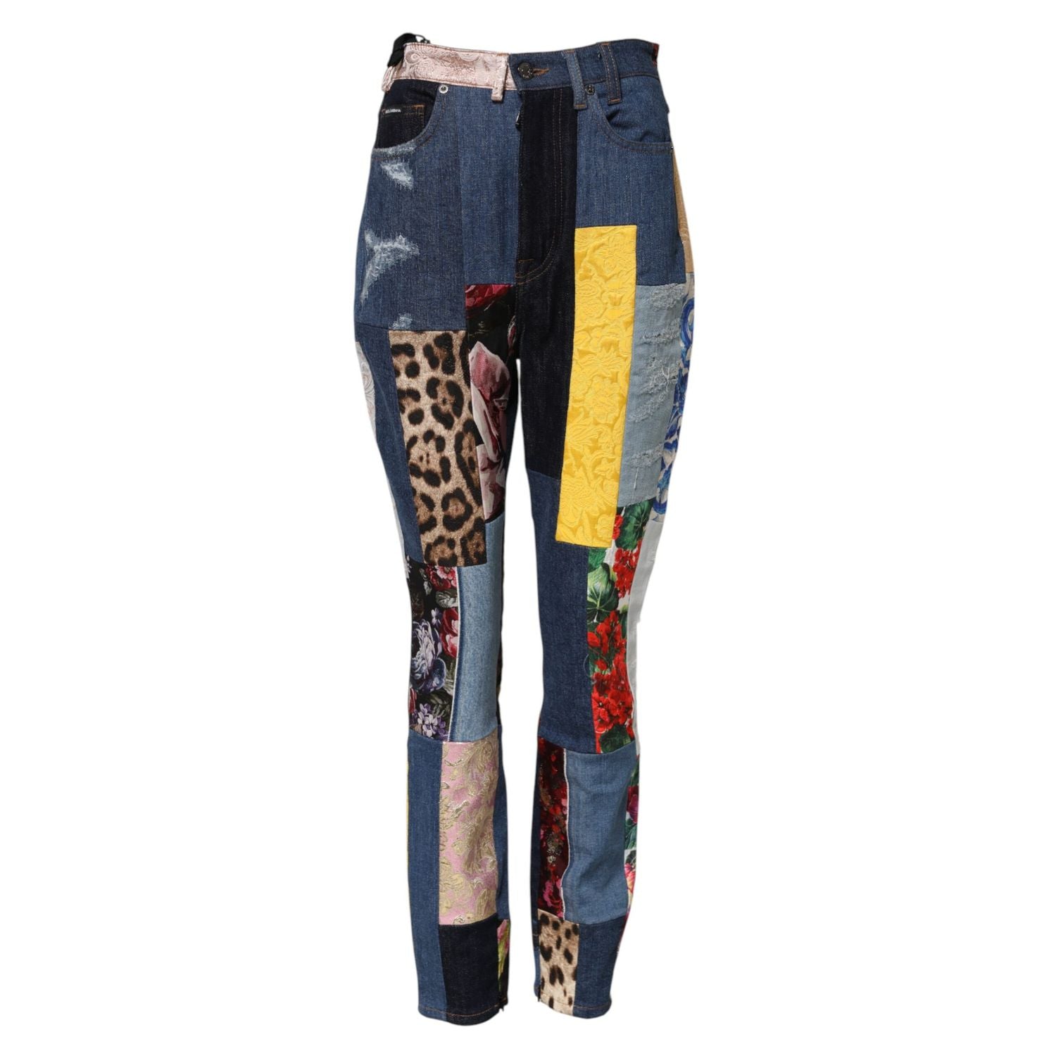 Dolce & Gabbana Multicolor Patchwork Skinny Denim Jeans