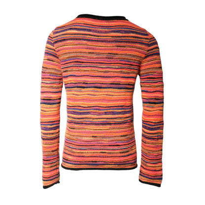 Dolce & Gabbana Multicolor Wool DGLogo Knit Pullover Sweater