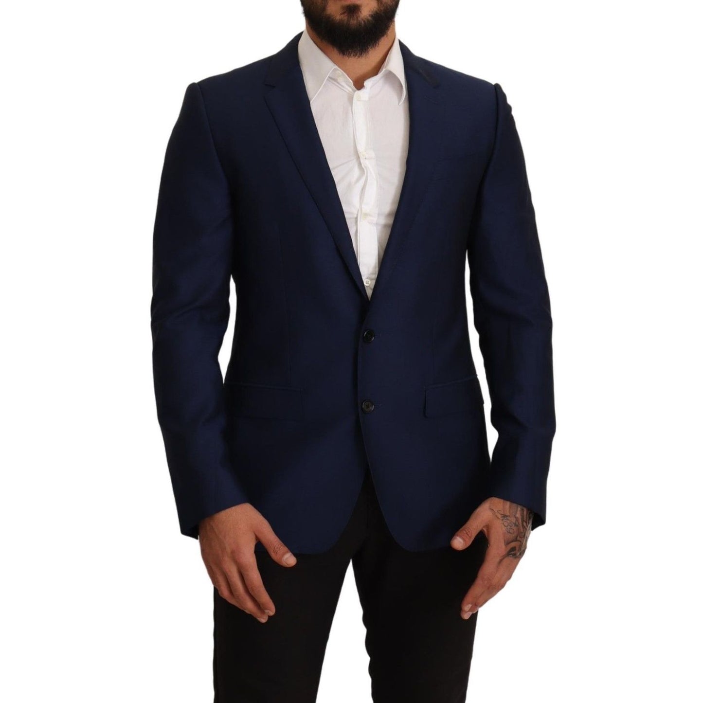 Dolce & Gabbana Navy Blue Slim Fit Jacket MARTINI Blazer