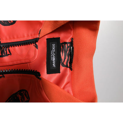 Dolce & Gabbana Orange DG Heart Full Zip Men Bomber Jacket