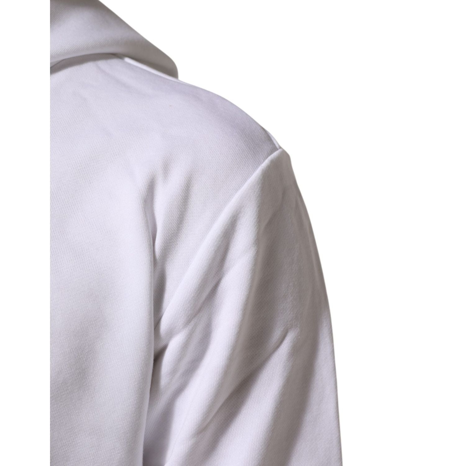 Dolce & Gabbana White Sacred Heart Hooded Sweatshirt Sweater