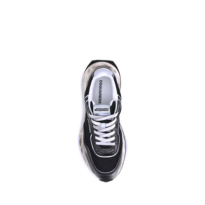 Dsquared² Black Calf Leather Bos Taurus Athletic Sneakers Dsquared²