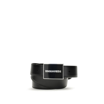 Dsquared² Black Calf Leather Bos Taurus Regular Belt Dsquared²