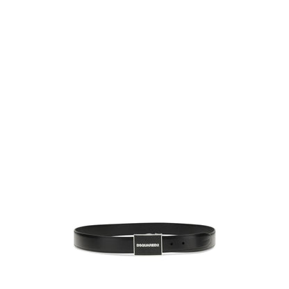 Dsquared² Black Calf Leather Bos Taurus Regular Belt Dsquared²