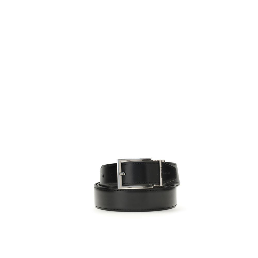 Dsquared² Black Calf Leather Bos Taurus Regular Belt Dsquared²