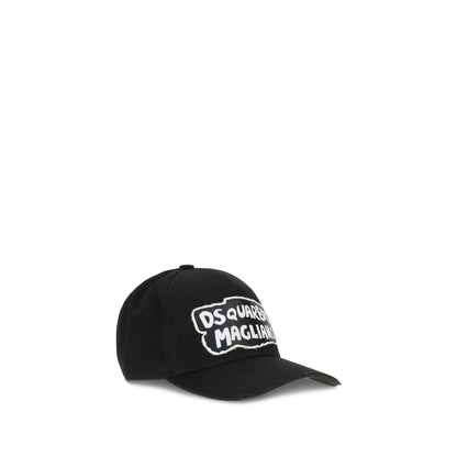 Dsquared² Black Cotton Cap (Baseball Hat) Dsquared²