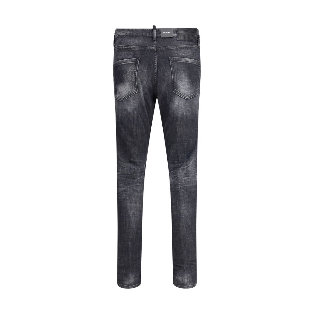 Dsquared² Black Cotton Slim Fit Jeans Dsquared²