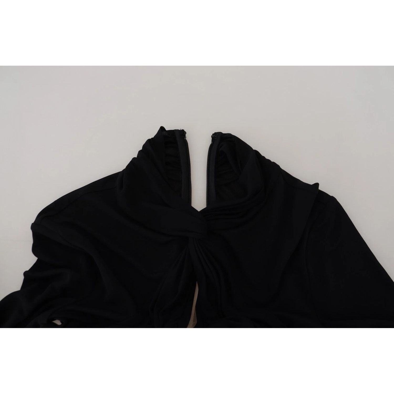 Dsquared² Black Viscose Long Sleeves Cut Out Mini Dress