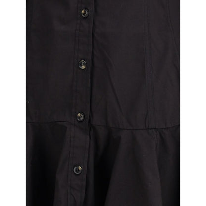 Ganni Black Cotton Casual Dress
