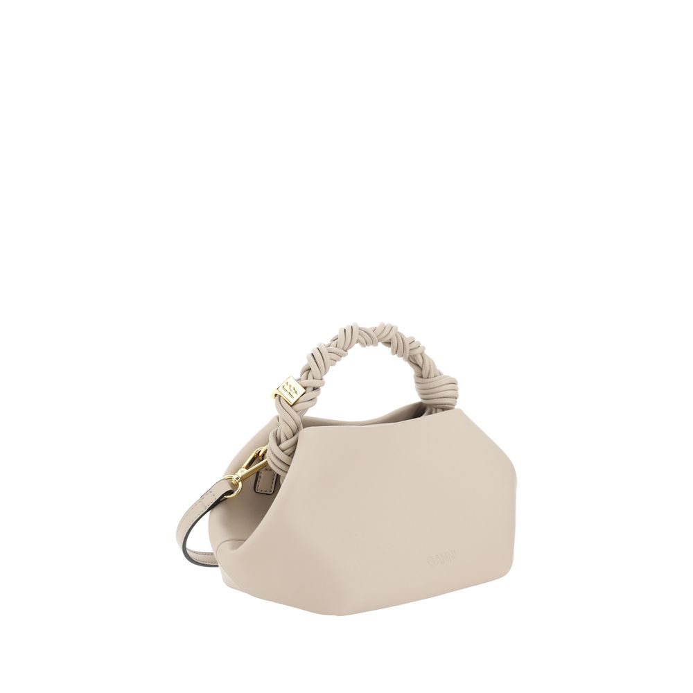 Ganni White Calf Leather Bos Taurus Handbag Ganni