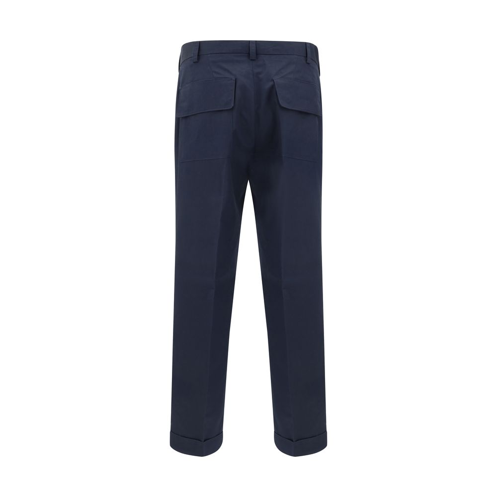 Germano Blue Cotton Casual Pants Germano
