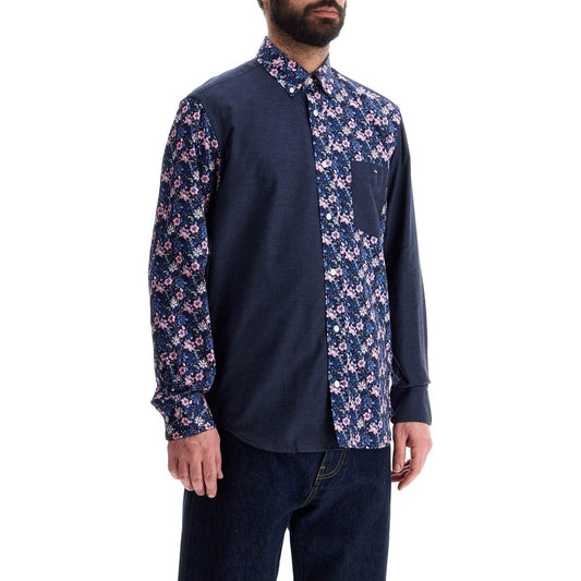 EDEN PARK blue floral long sleeve cotton regular fit shirt Shirts EDEN PARK Dark Slate Gray