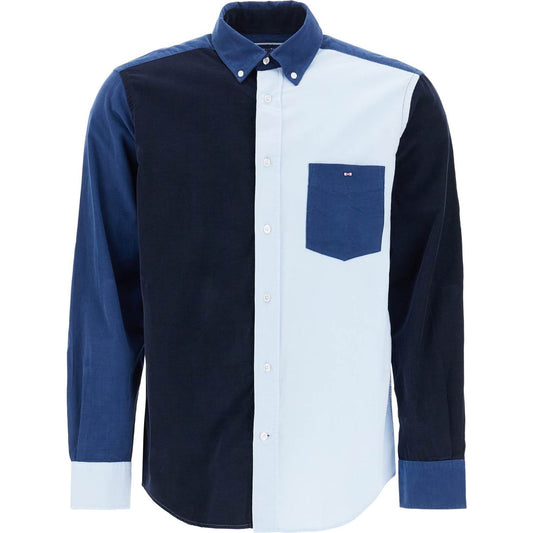 EDEN PARK multicolored blue long sleeve shirt with classic collar Shirts EDEN PARK Dark Slate Gray