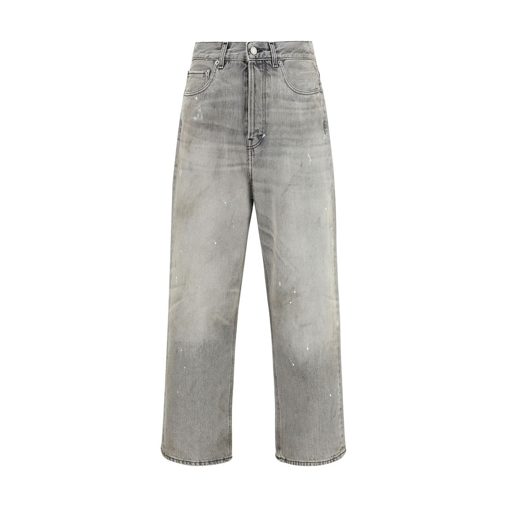 Haikure Gray Cotton Straight-Leg Jeans Haikure