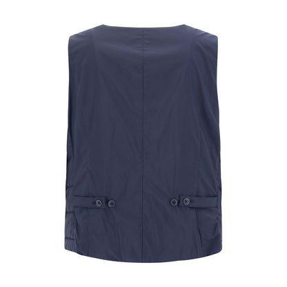 Herno Blue Polyamide Sleveless Jacket Herno