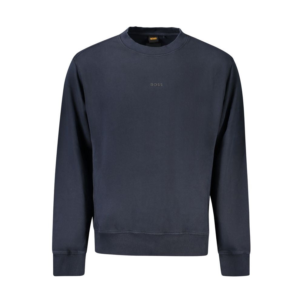 Hugo Boss Blu Cotton Men Sweatshirt