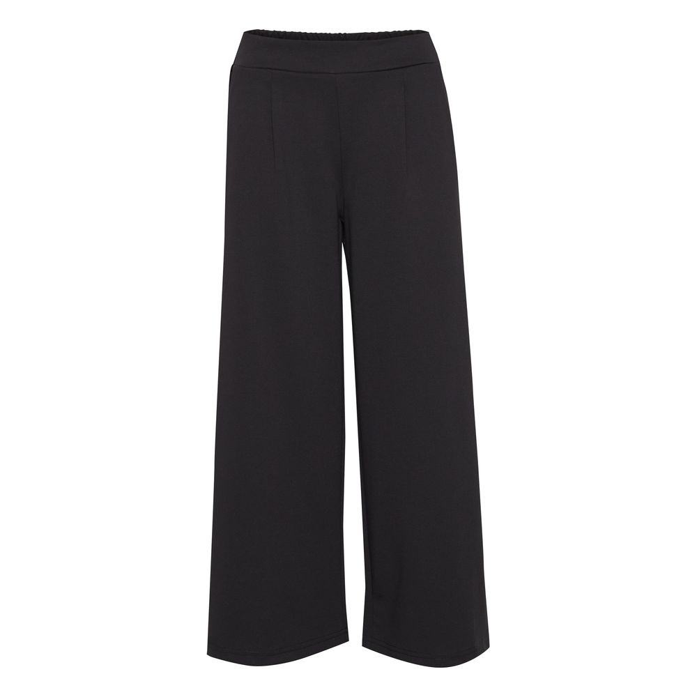 ICHI Black Recycled Polyester Flared Pants ICHI